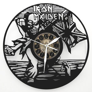 IRON MAIDEN LONDON TOUR vinyl record clock